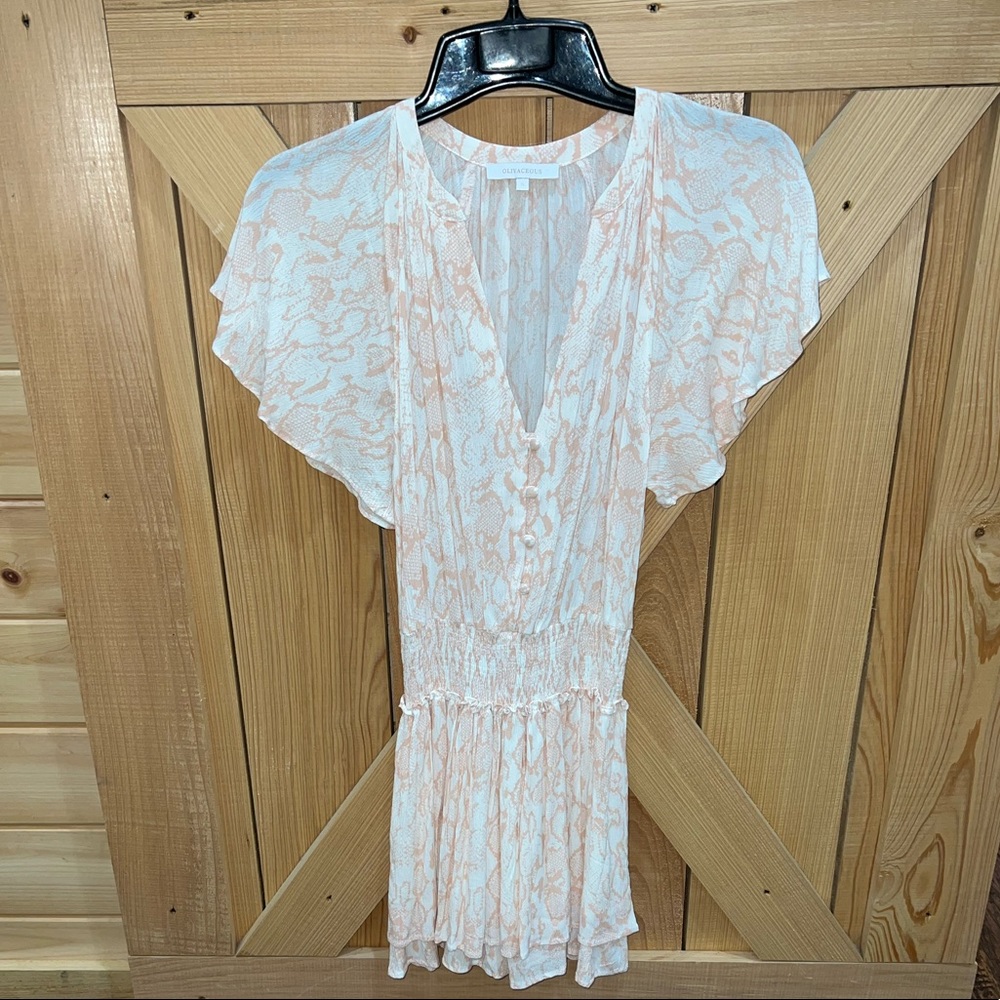 Pink reptile print dress